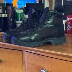 Skechers Black Utility Boots with Rugged Sole